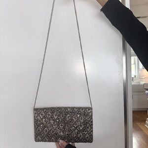 Elegant Black and Silver Women's Clutch